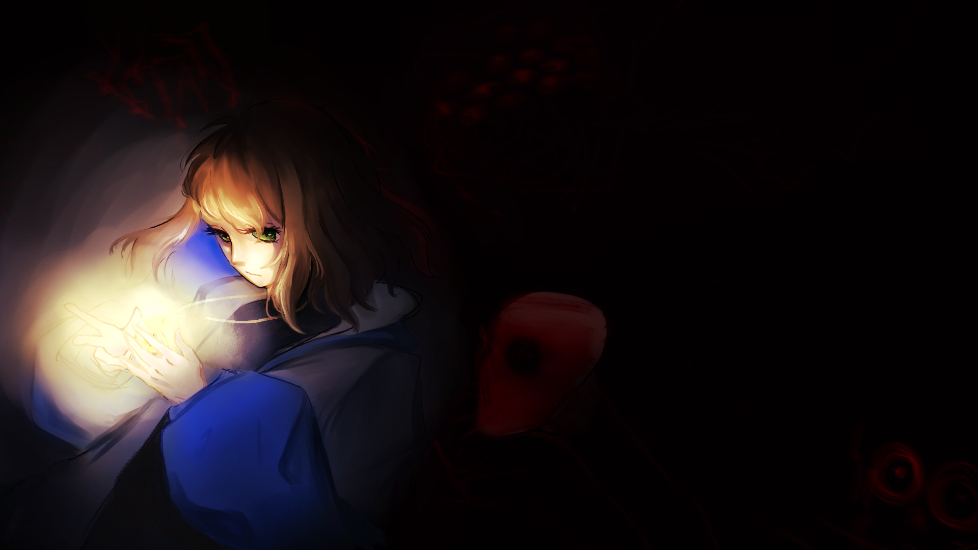 Ending screen art for VGDev game, Sticks and Stones