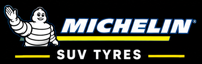 Michelin logo featuring the Michelin Man waving and text that reads 'Michelin SUV Tyres'.