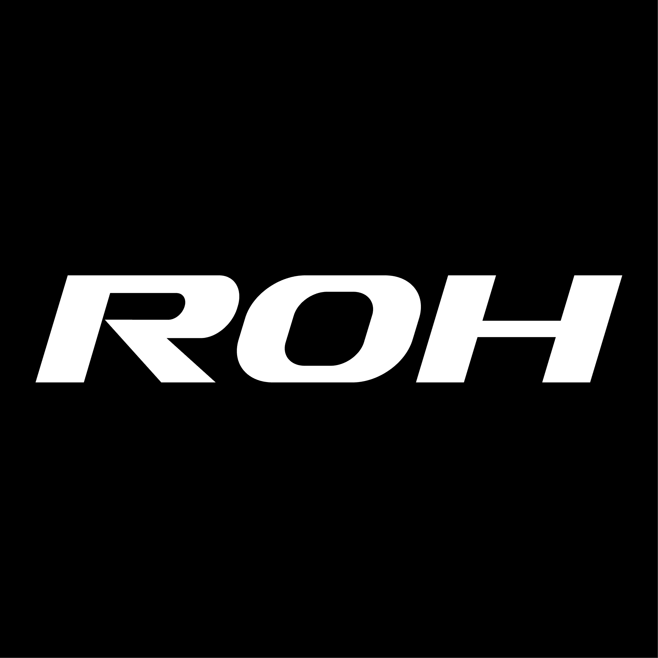 Part of a black background with large white text reading 'ROU' and part of the letter 'A' visible.