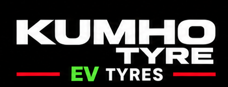 Kumho Tyre logo with green 'EV' text and black background