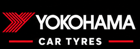 Yokohama logo with red and black design, featuring the words 'Yokohama Car Tyres' in white text.