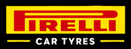 Pirelli logo with yellow background and red lettering, labeled 'Car Tyres'