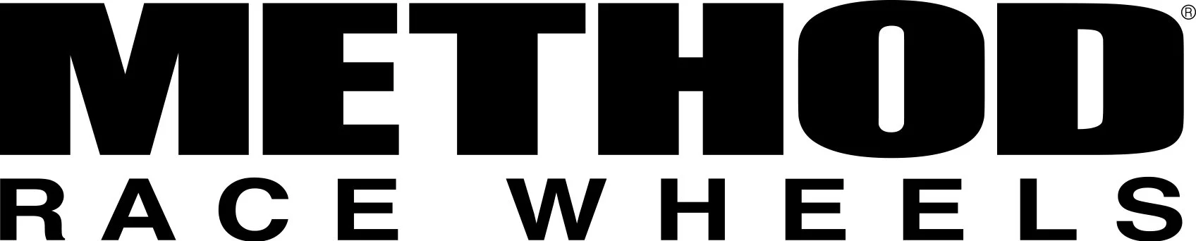 A logo with the word 'METHOD' in large black capital letters above the smaller words 'RACE WHEELS' in black capital letters.