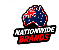 Logo of Nationwide Brands with the outline of Australia filled with the Australian flag.