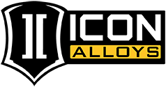 Icon Alloys logo featuring a shield with the letter 'I' and the words 'Icon Alloys'