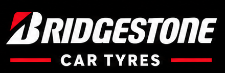 Bridgestone Car Tyres logo on a black background