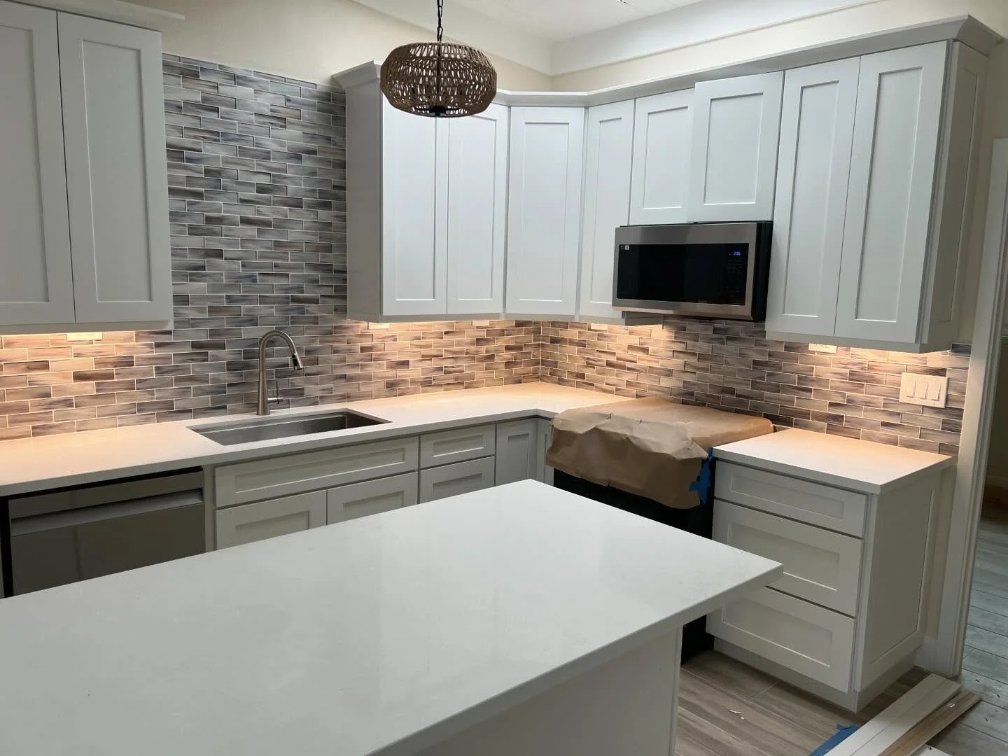 Rewired a kitchen with undercabinet lighting client was happy.