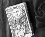 Tarot sun card, positive rays