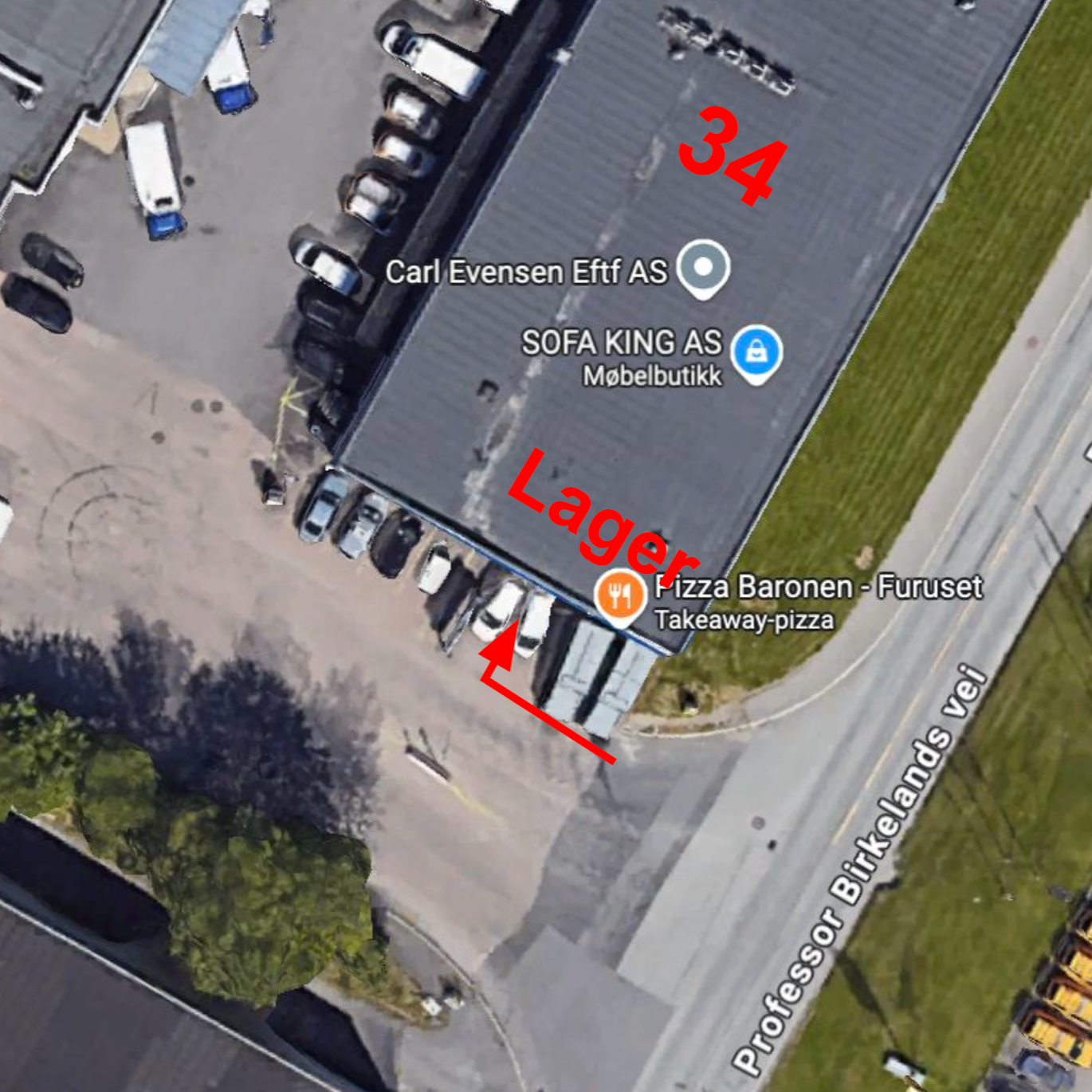 Lager til Safedesign på Furuseth Oslo. Professor birkelands gate 32.