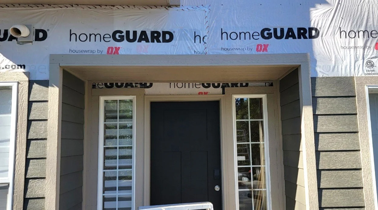 (During) Re-side: LP shiplap, LP trim