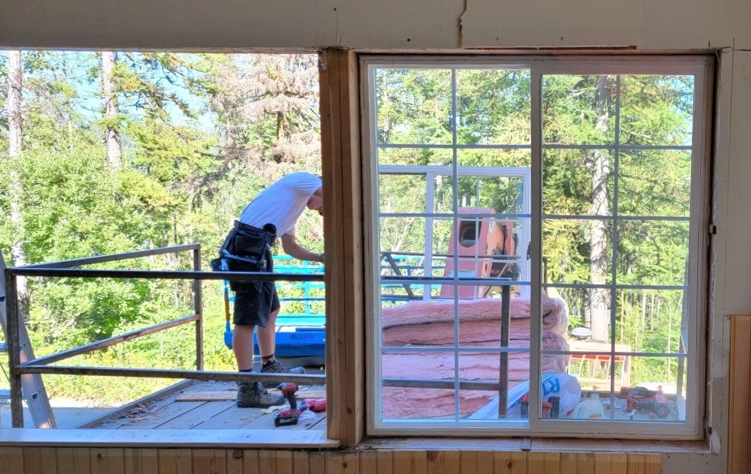 (During) Water damage framing repair & window repacement