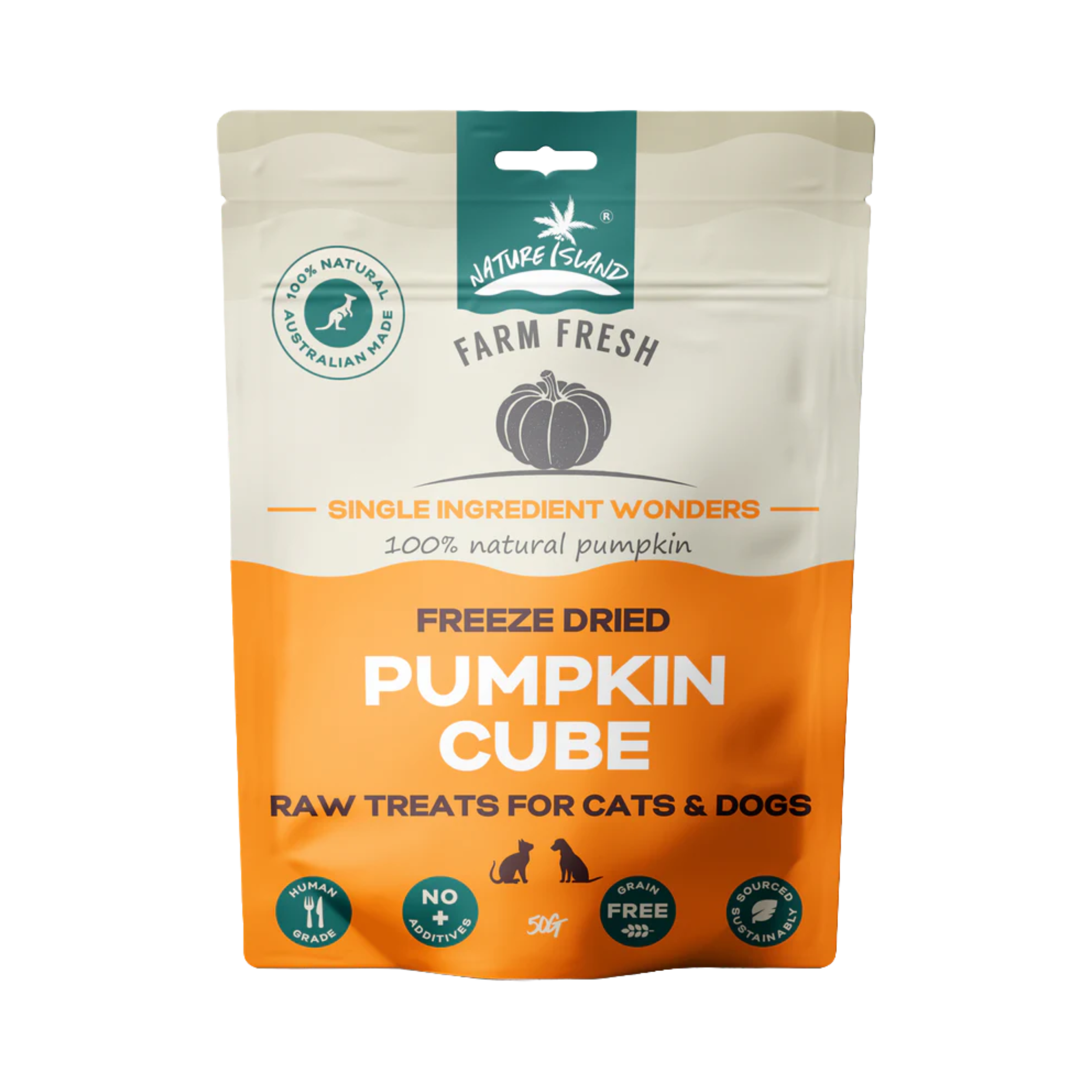 Pumpkin Cubes Freeze Dried 50g