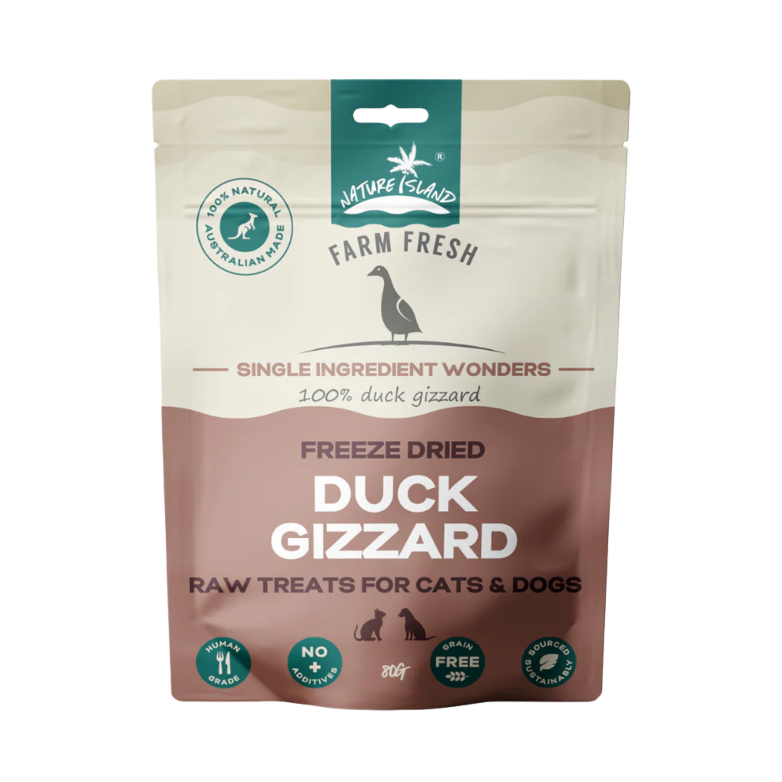 Duck Gizzard Freeze Dried 80g