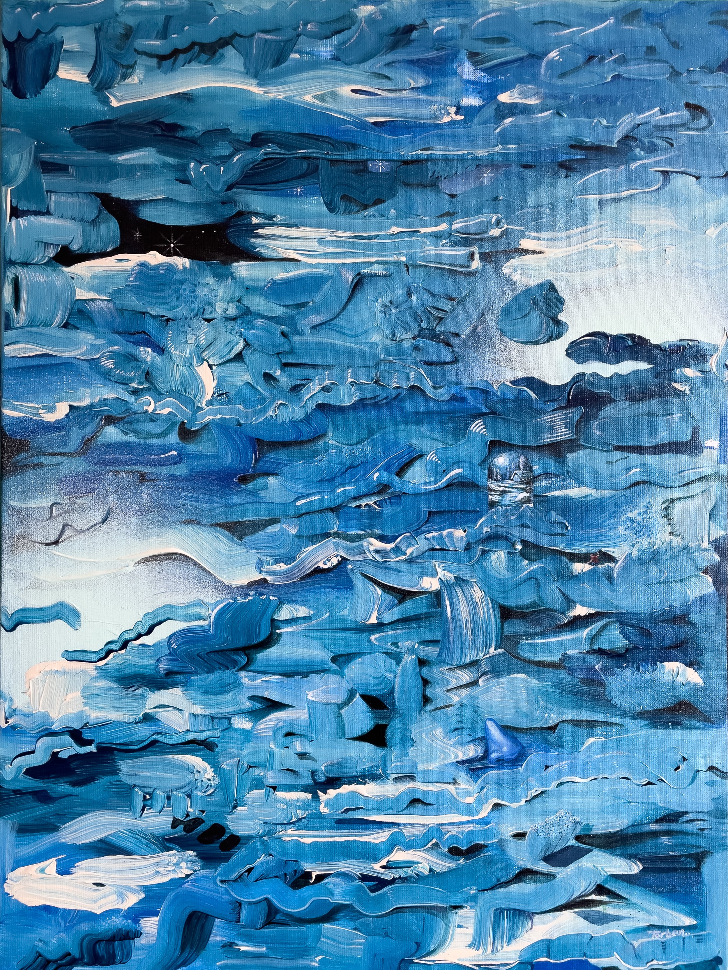40x60cm. "Blue Come In".