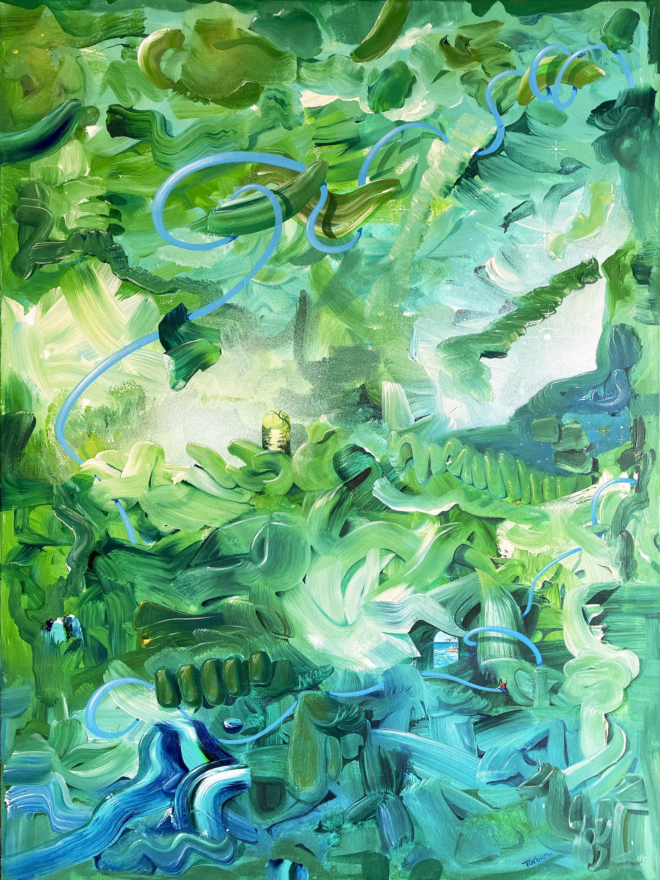 1x1,40m. "Ophidian Tides"