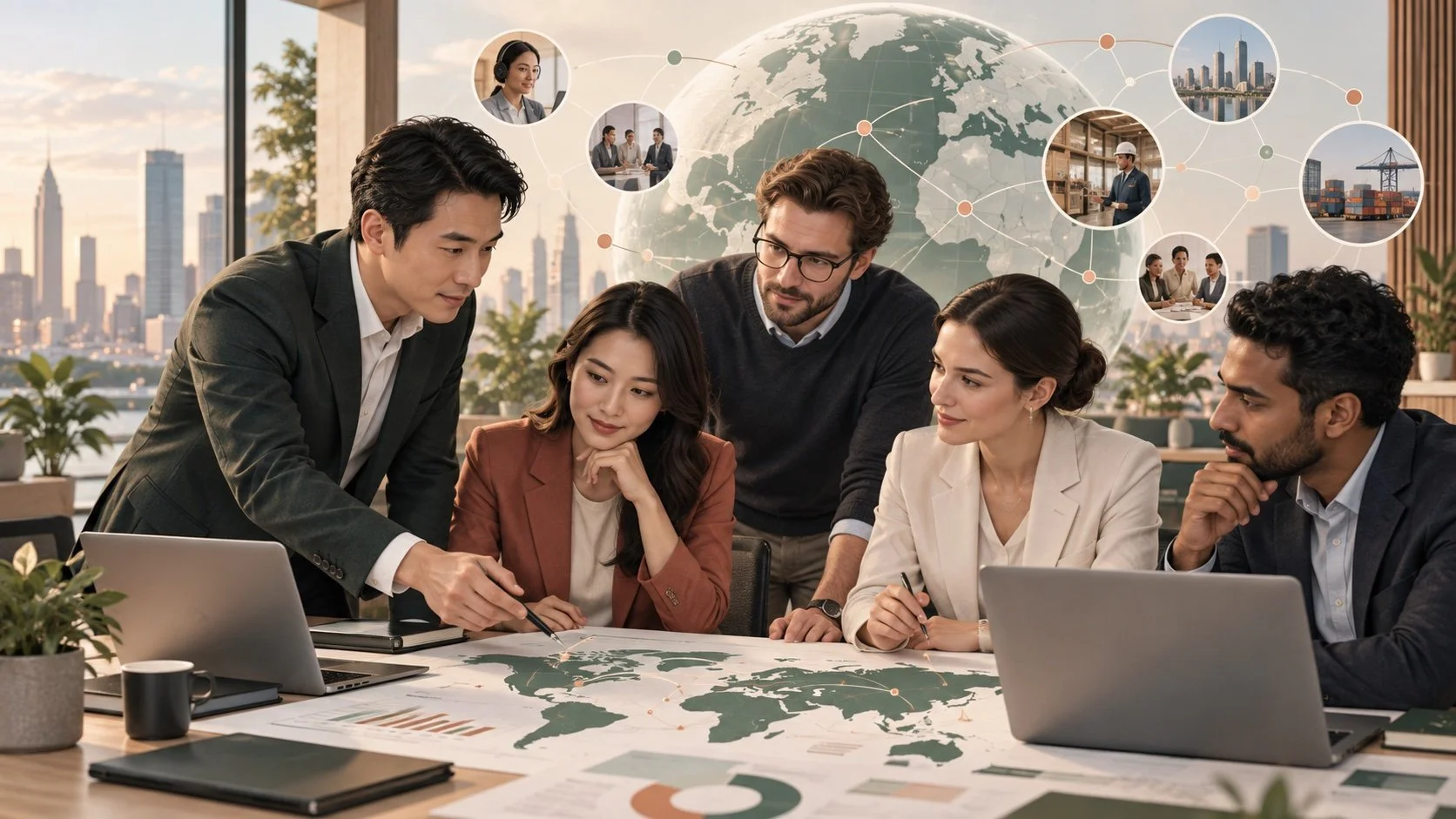 Chinese enterprise leaders and international technology specialists planning overseas growth