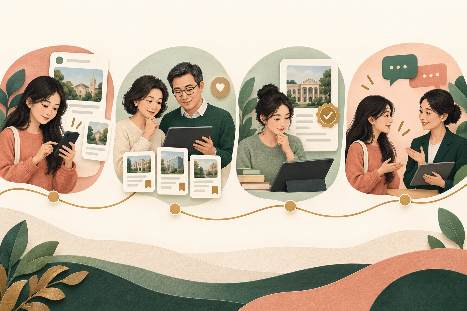 Chinese education audiences moving from digital discovery and comparison to trusted information and a direct enquiry