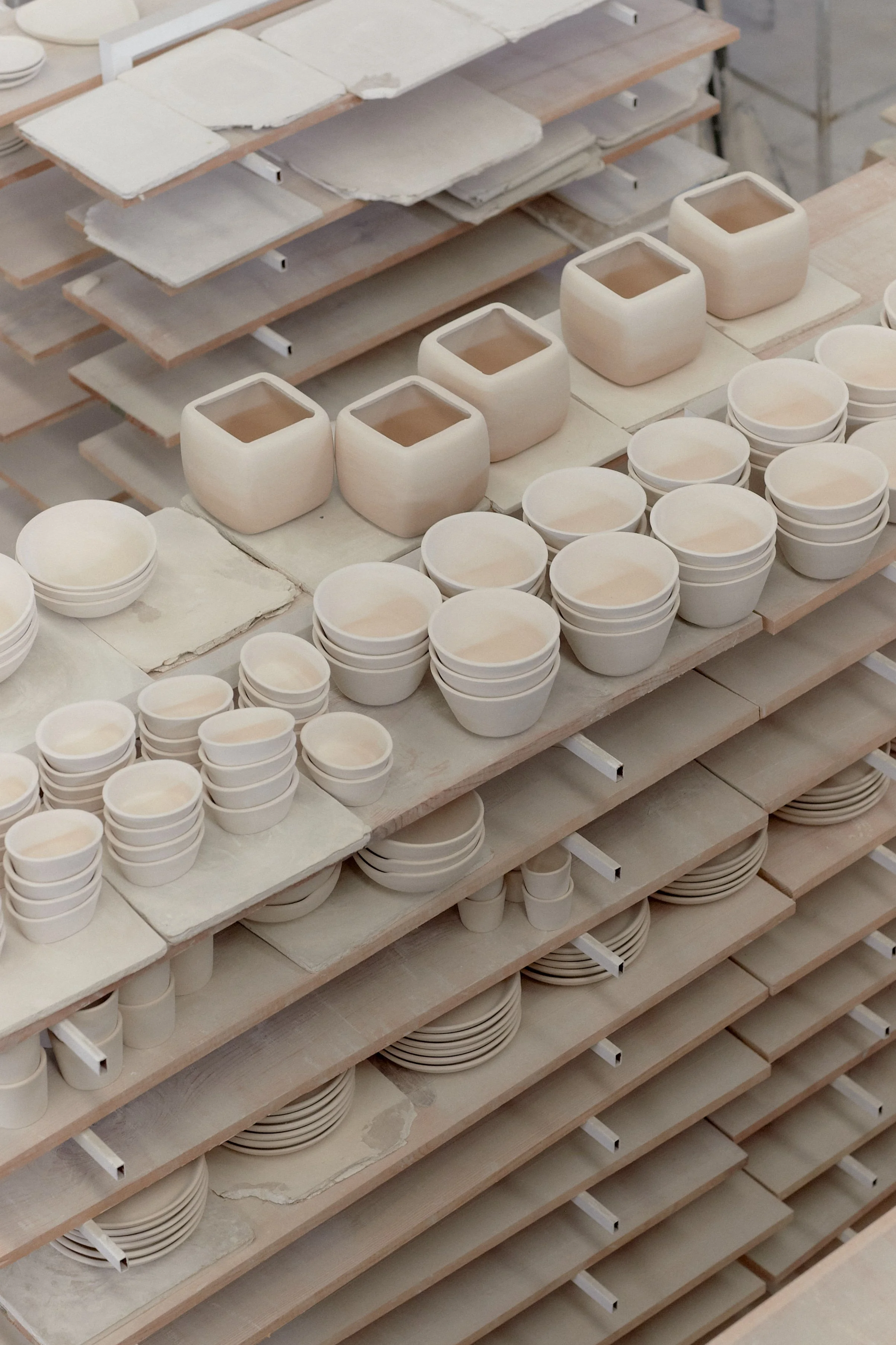 Reportage photography ceramic studio workshop material close ups campaign editorial interior product process