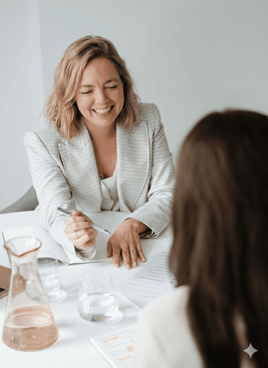 Anna Carbonell dando una acesoría