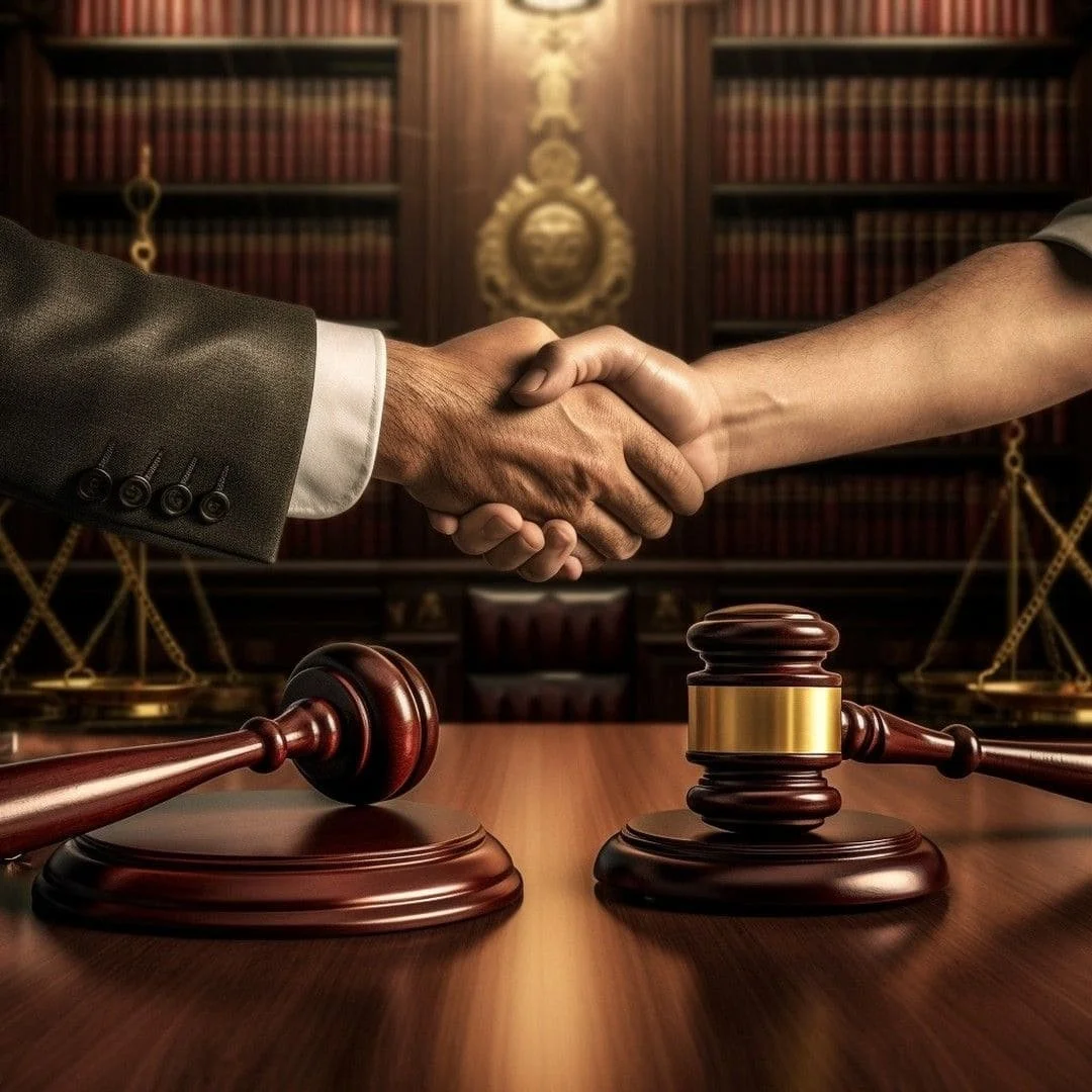 Dos personas estrechan sus manos