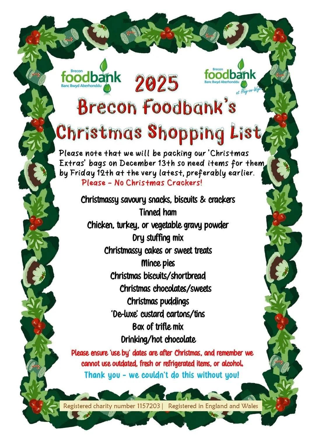 brecon food bank christmas campaign