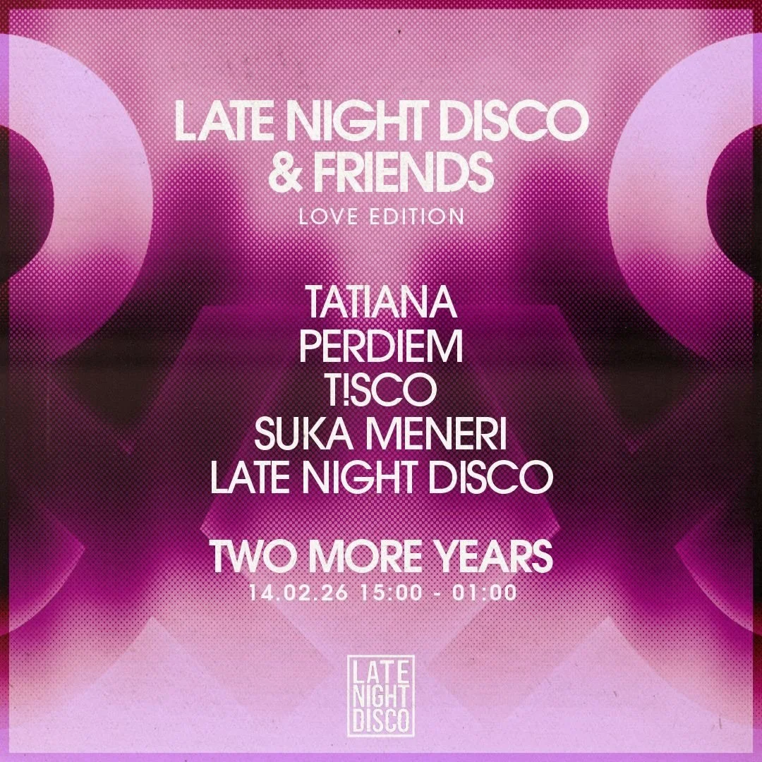 Love is well n truly in the air ❤️&zwj;🔥 for our Valentines special - 

💘 Late Night Disco &amp; Friends - Love Edition 💘

📆 Sat 14 Feb 
🕝 1500 - 0100
📍 @two_moreyears 

Sweeping us off our feet 💃🏻🕺🏻 our handpicked selectors: 🎧

@tatianaby