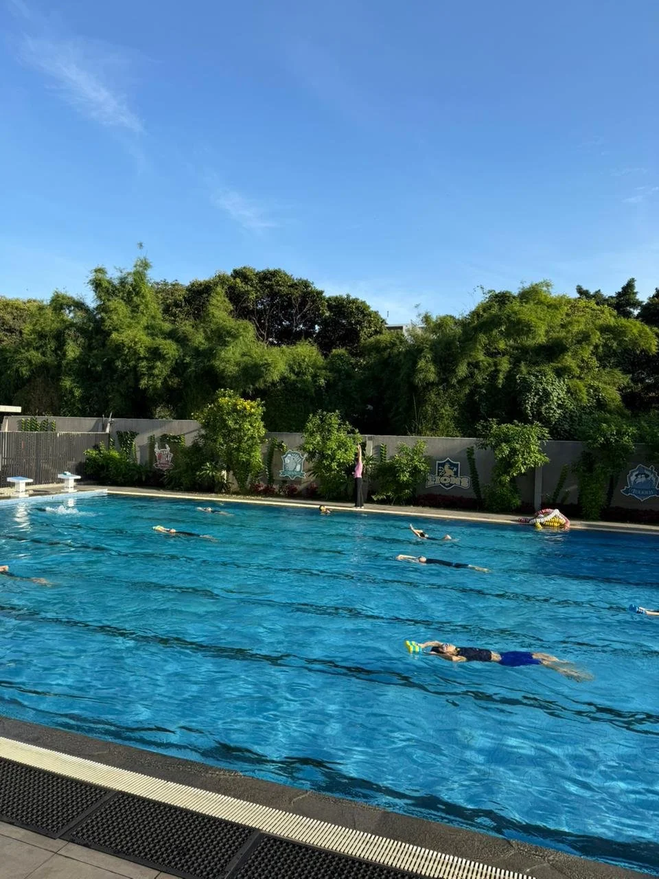 Early morning swimming has officially begun at ISJ!