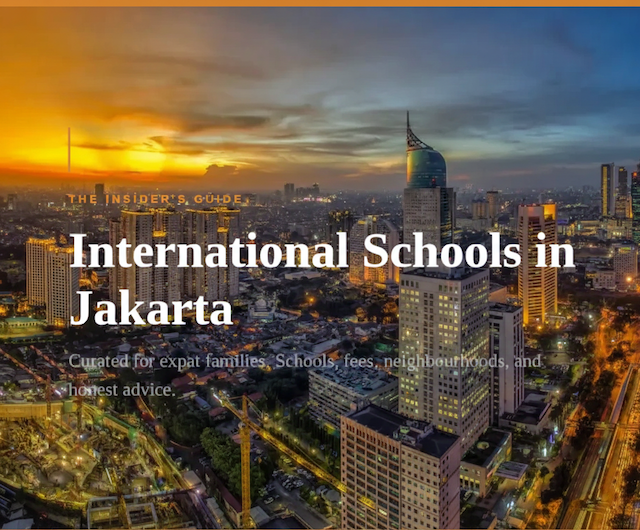 Les meilleures écoles internationales à Jakarta. Guide d'initiés