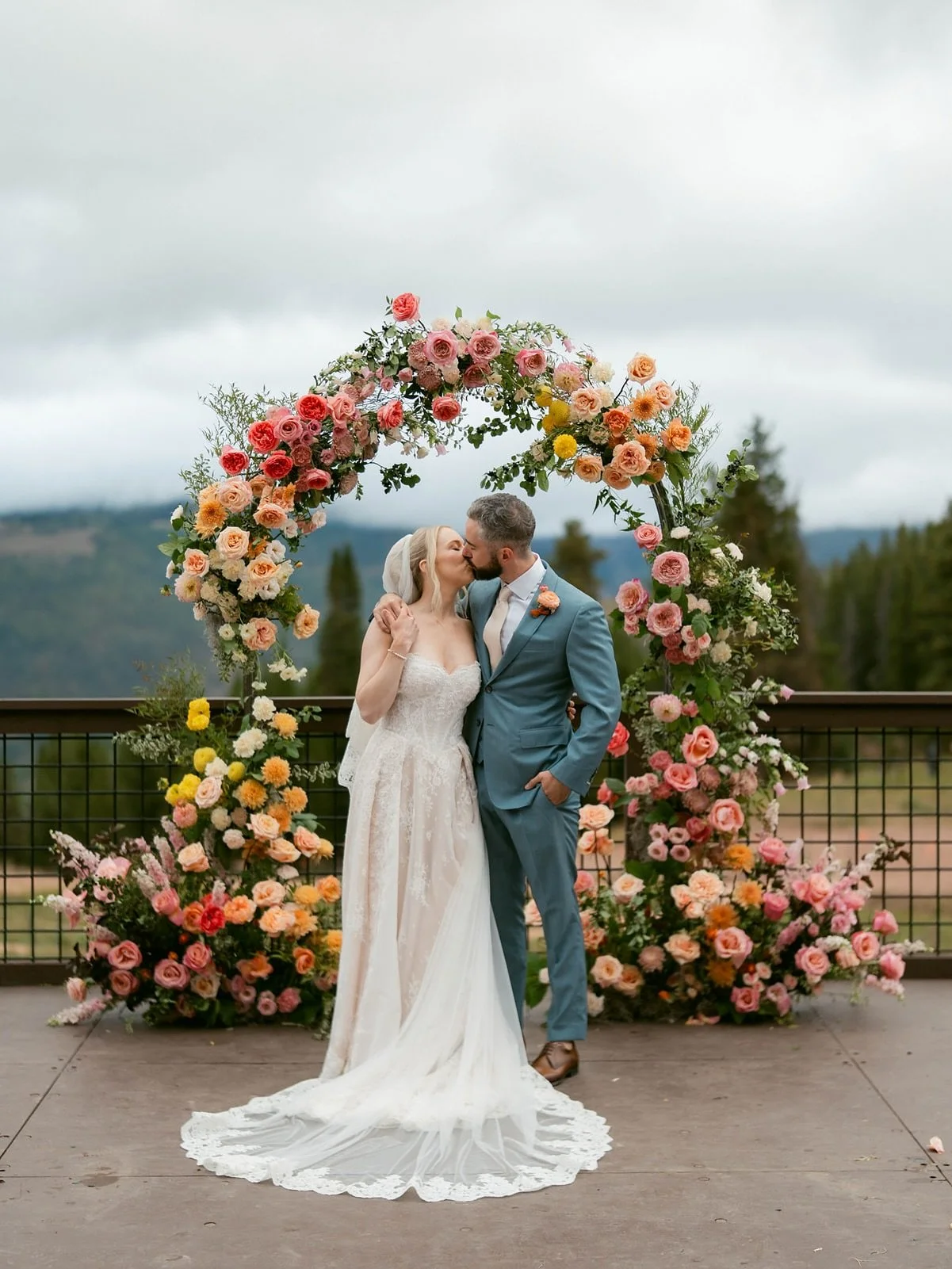 Stephanie &amp; Jordan 🩷🧡💛

What an absolute perfect perfect day celebrating these two. We had sun, rain, snow and a few deer pass by though out the day 🥹 But the honorable mention goes to the stunning pottery made by the groom @11jambrogi. Such 