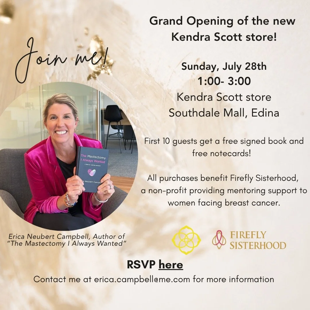 Want to support breast cancer patients and hang out with me at the same time? Join me at the Grand Opening of the @kendrascott store at Southdale Mall in Edina, MN! Proceeds will benefit @fireflysisterhood - an amazing non-profit that provides peer s