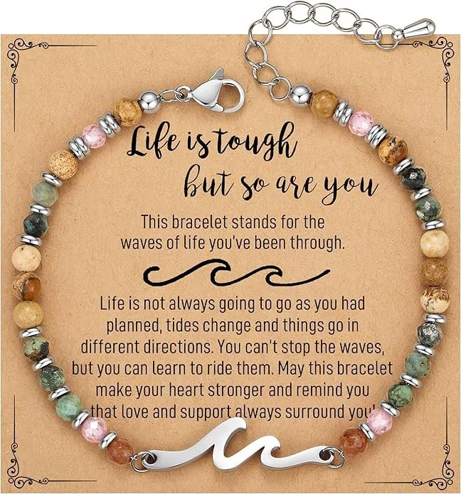 Inspirational bracelet gift for women facing a mastectomy or breast cancer