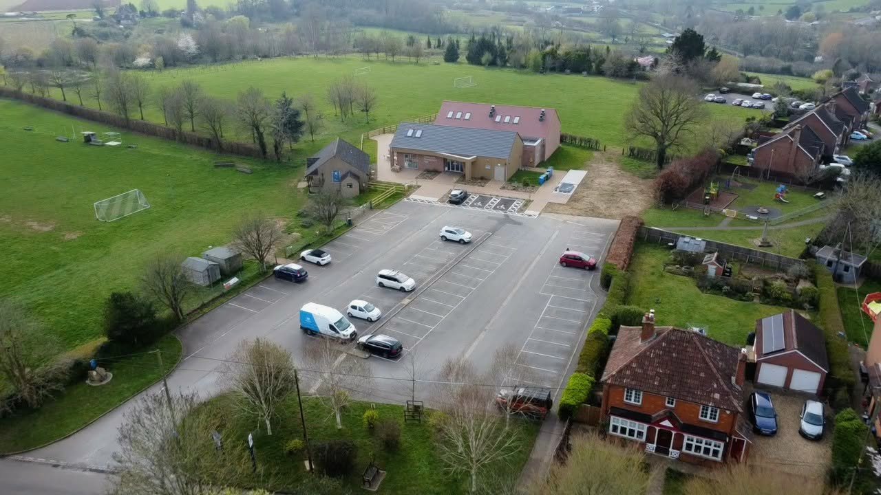 Bromham Community Hub from above