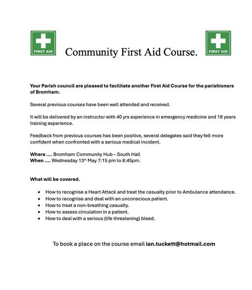 First Aid course