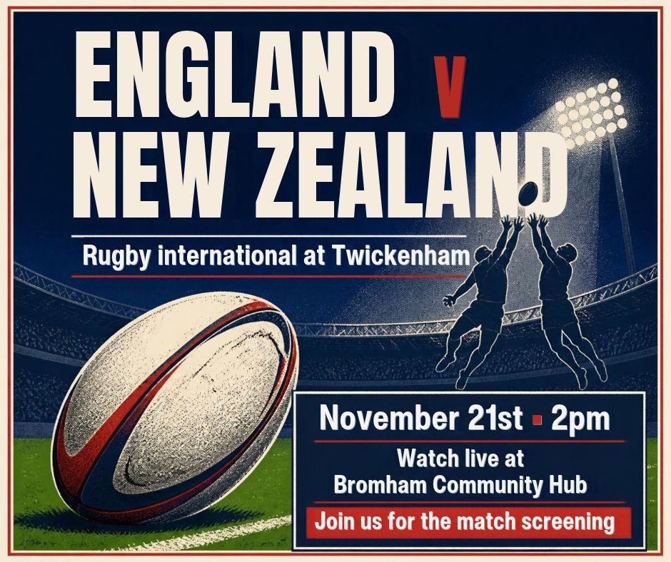 Bromham Community Hub - Rugby England vs New Zealand
