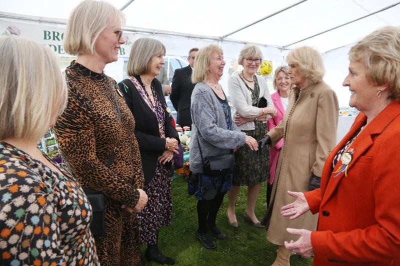 Queen Camilla opening the Bromham Community Hub in Wiltshire