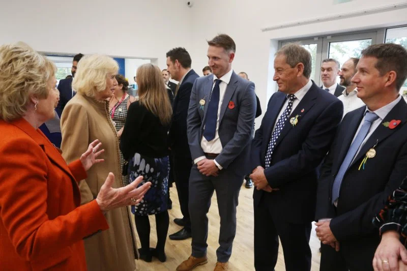 Queen Camilla opening the Bromham Community Hub in Wiltshire