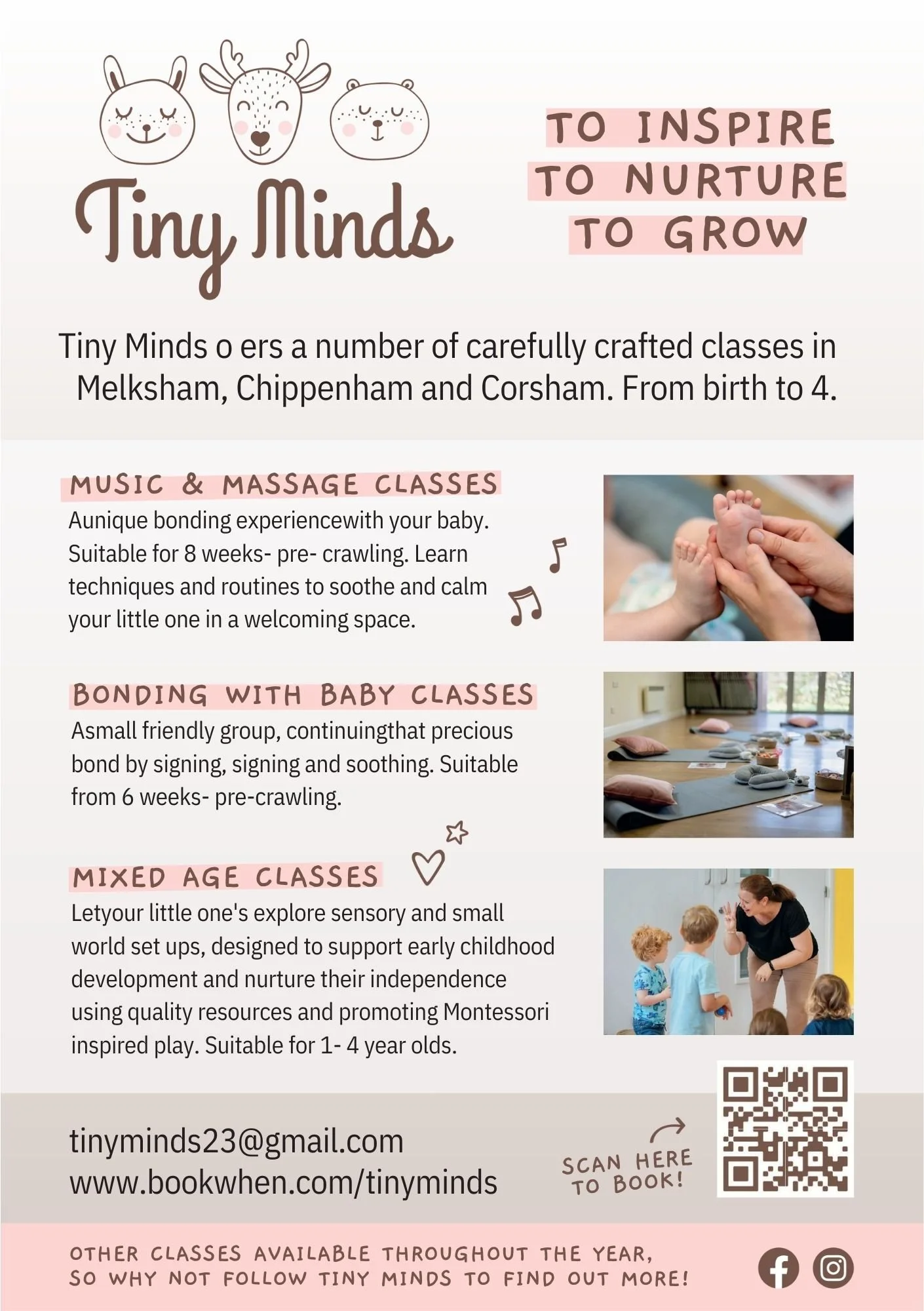 Tiny Minds, birth to 5 years old. Bromham Community Hub, Bromham, Wiltshire.