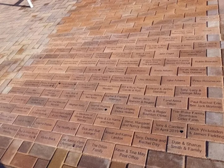 New pavers at the Hub