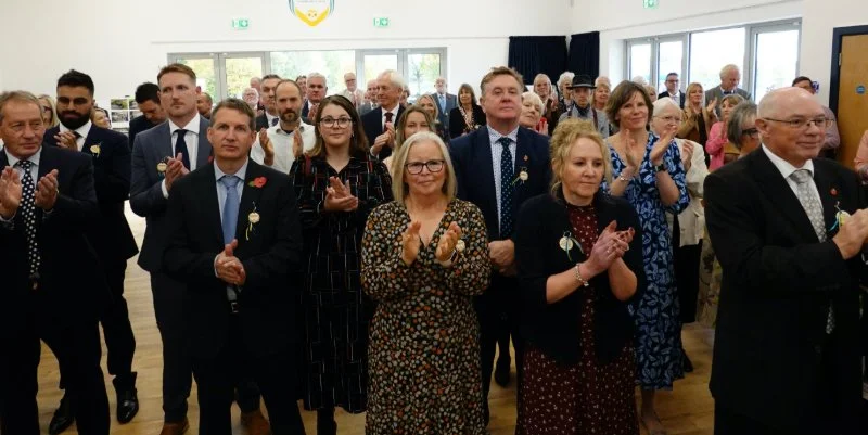 Queen Camilla opening the Bromham Community Hub in Wiltshire