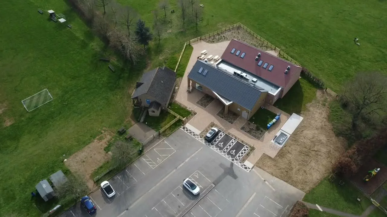 Bromham Community Hub from above