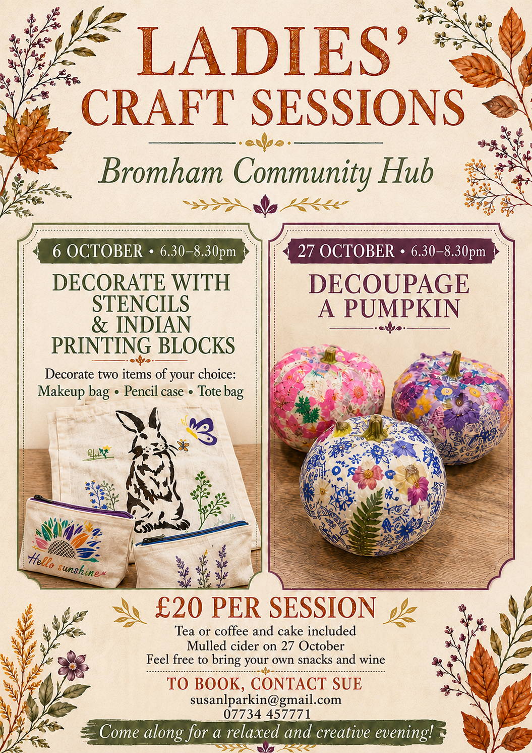 Bromham COmmunity Hub - Ladies Craft Session