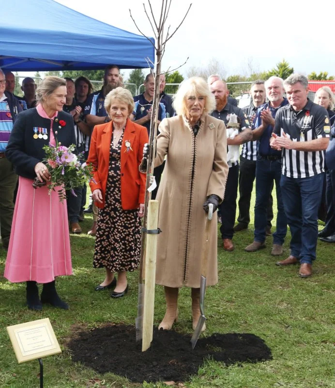 Queen Camilla opening the Bromham Community Hub in Wiltshire