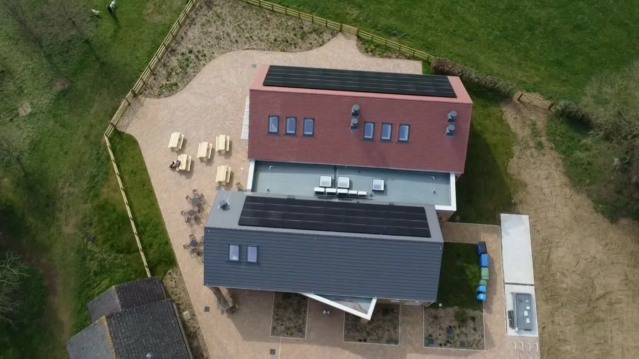 Bromham Community Hub from above