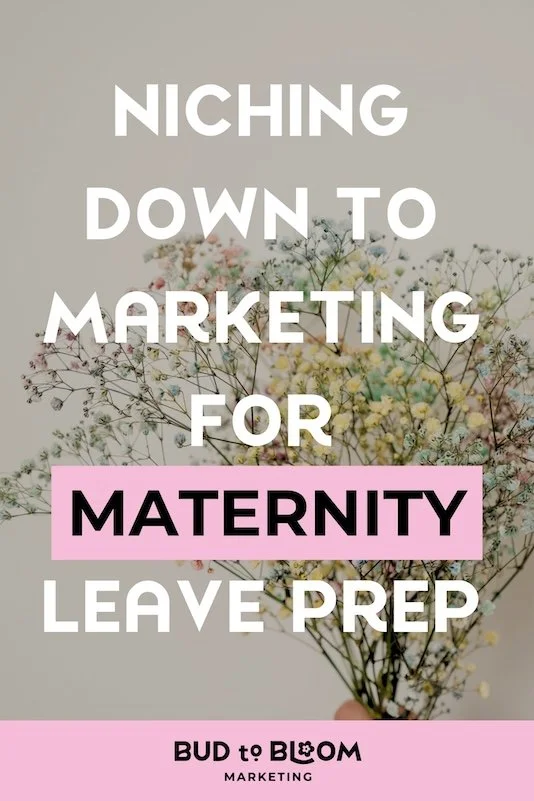 Niching down to marketing for maternity leave prep