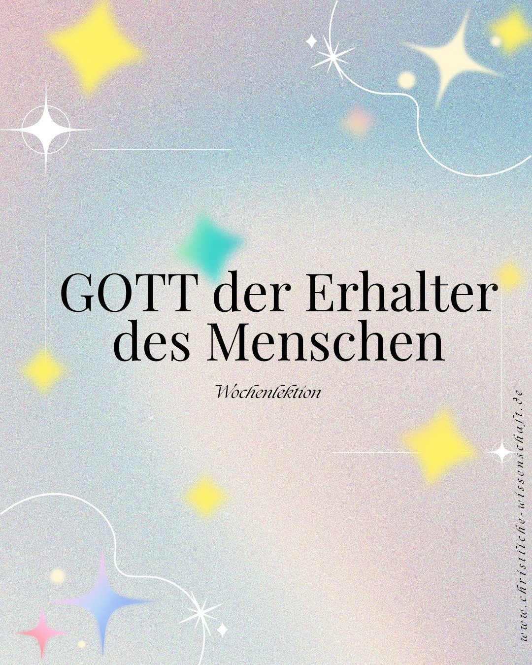 Gott &ndash; der Erhalter des Menschen

Gott schenkt uns das Leben und erh&auml;lt es &ndash; nicht nur physisch, sondern auch geistlich und ewiglich. Er tr&auml;gt den Menschen durch seine t&auml;gliche Versorgung, durch die Ordnung der Sch&ouml;pfu
