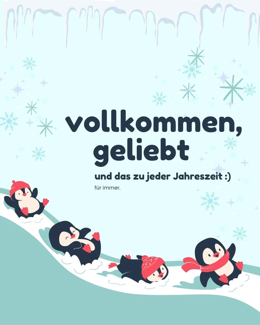 Gottes Liebe, seine F&uuml;rsorge und seine Allmacht sind ewig. Er &ouml;ffnet Wege und inspiriert Ideen, die nur durch seinen Willen m&ouml;glich werden ❄🌨🐧✨.