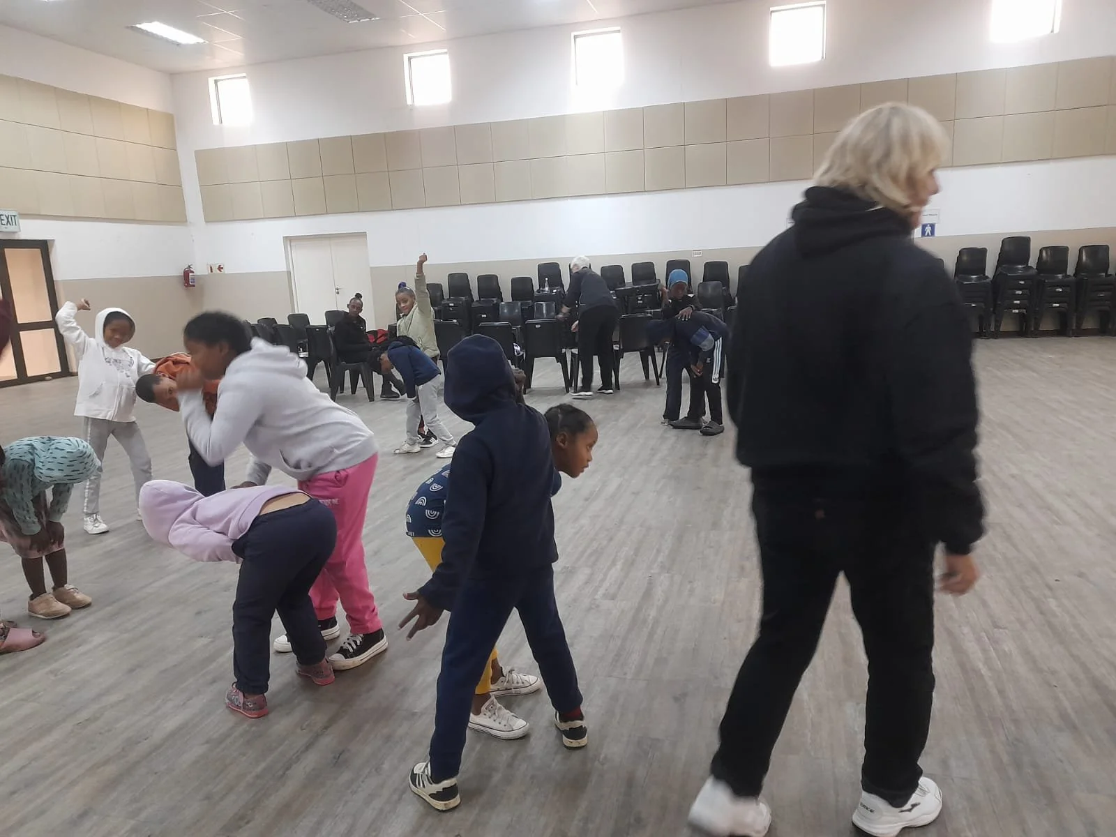 Self-defence workshop for 20 women and 20 girls in Bredasdorp funded by donations and screening fees for Dorpie, May 2024