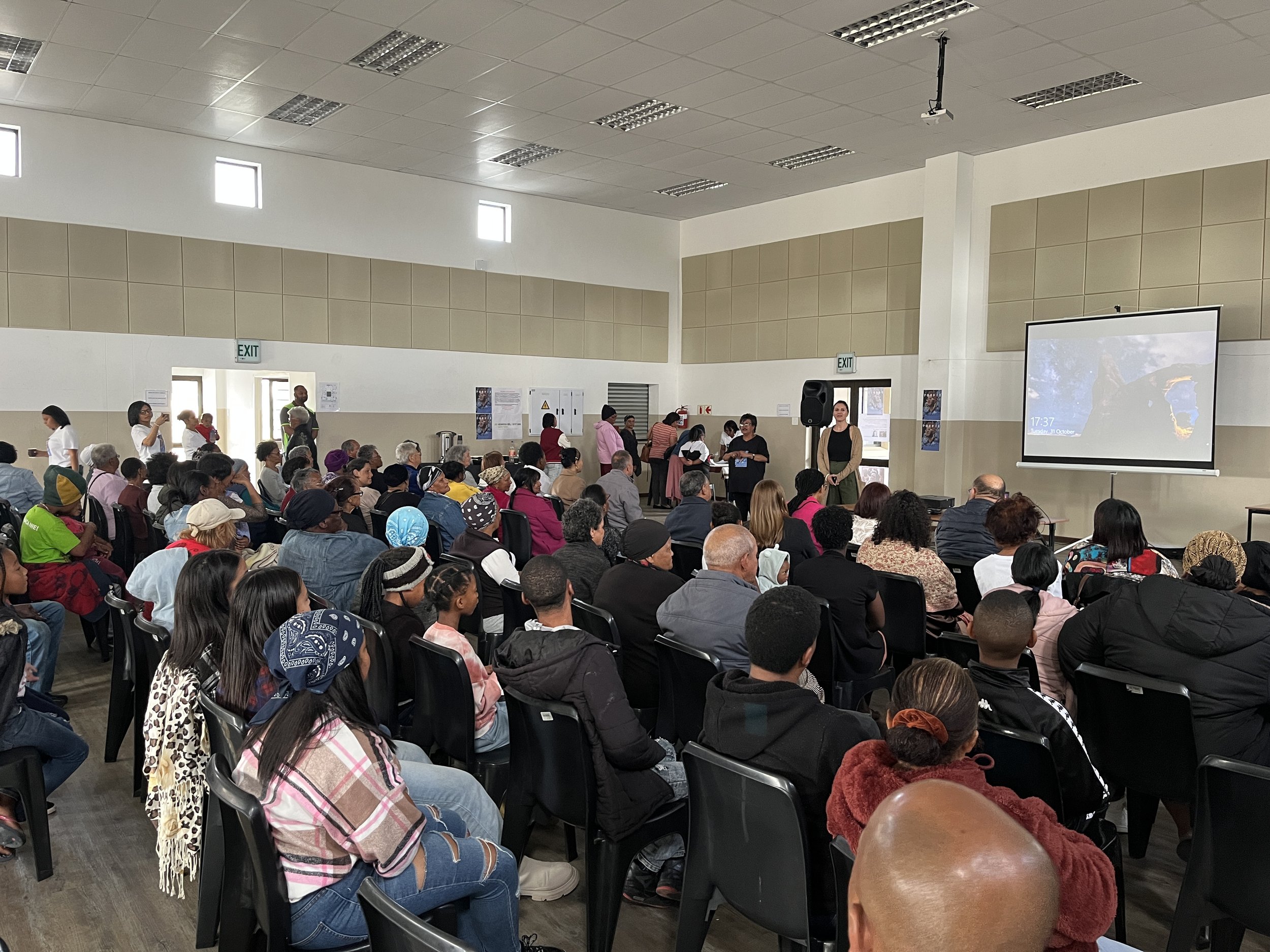 Community screening at the Thusong Centre in Bredasdorp, October 2023