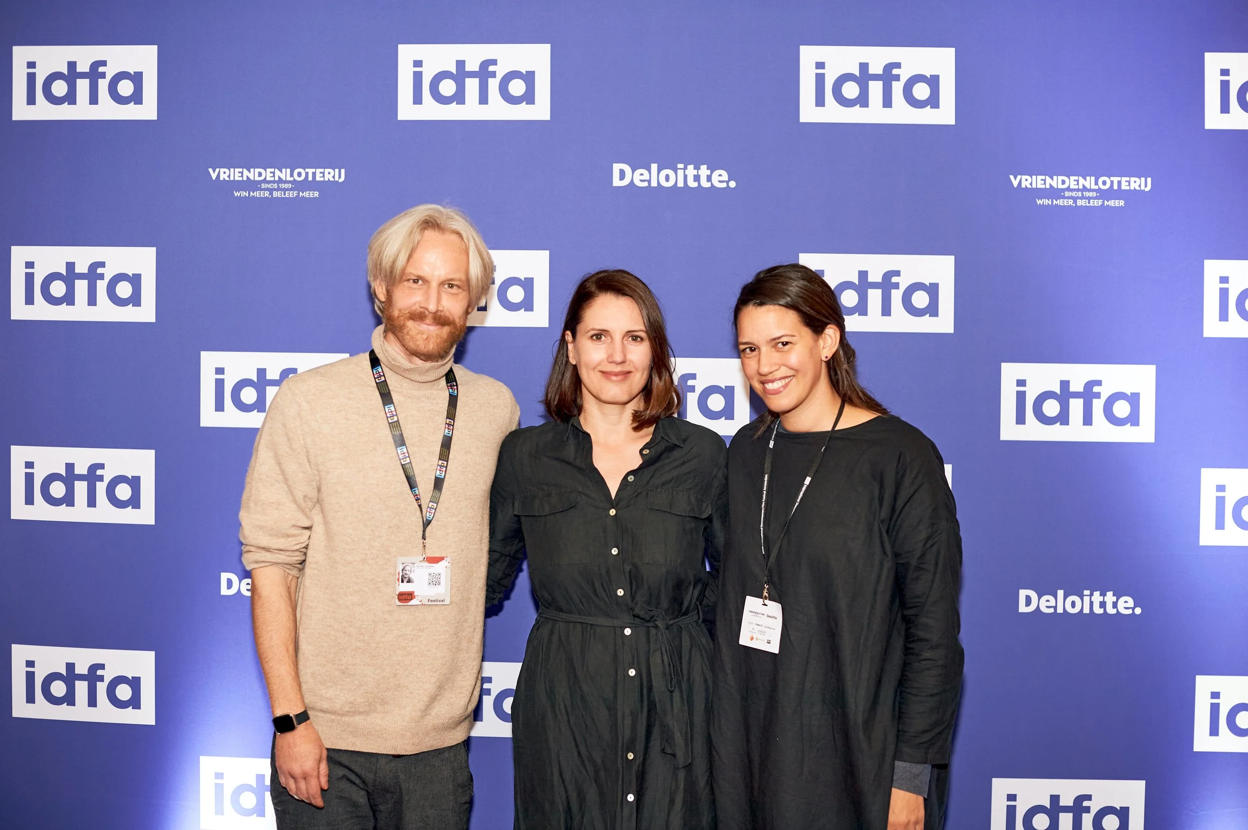 World premiere of DORPIE at IDFA 2022! (Producer Florian Schewe, director/producer Julia Jaki, producer Antoinette Engel)