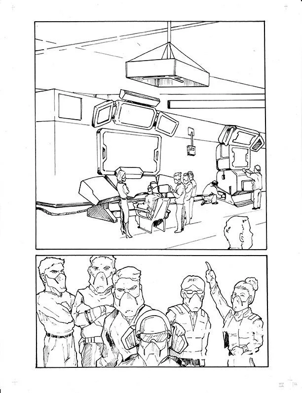 Inked page (2019 file): amphibious craft and coast